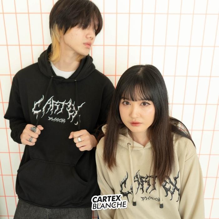 Pilihan- Cartexblanche Emo Style Jaket Hoodie Pria Wanita Jumper Sablon Distro Fleece M - Xxl