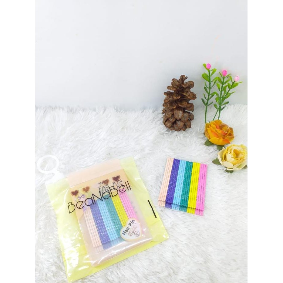 24Pcs Jepit Lidi Korea Jepit Lidi Slip Rambut Warna Warni