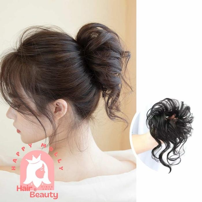Fun Bun Wig Cepol - Konde Karet Rambut Wanita W8231