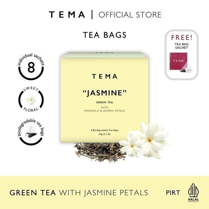 

Jasmine Tea Teh Hijau Jasmine Jasmine - TEMA Tea Tea Bags 8 Servings Blend