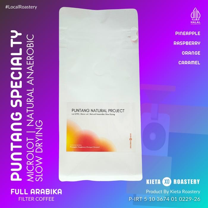 

Kieta XO Roastery - Biji Kopi Arabika Specialty Puntang Natural Anaerob Slow Drying Microlot NASD