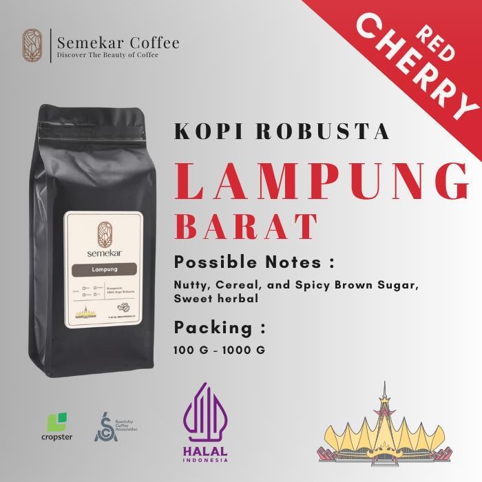 

Semekar Coffee - Kopi Robusta Lampung Roasted Beans Specialty Grade - 500gram