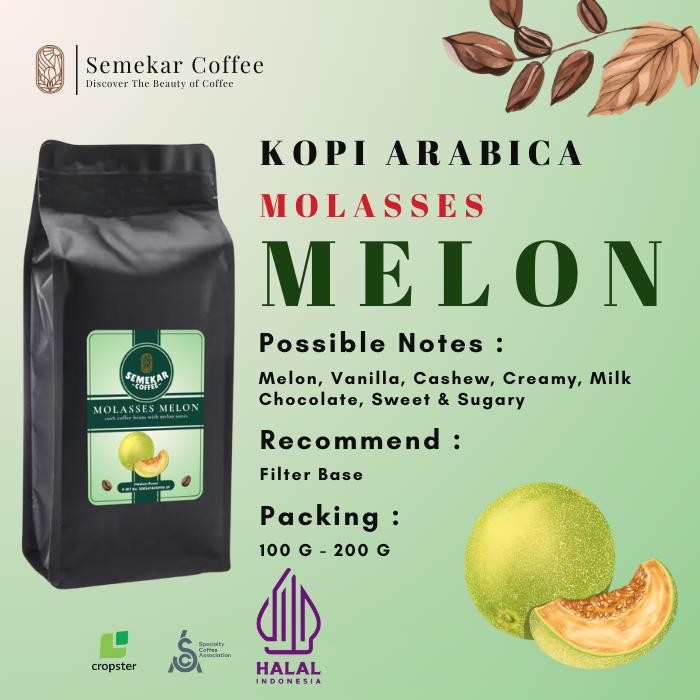 

Semekar Coffee - Molasses Meloon Kopi Fermentation Natural Roasted Beans