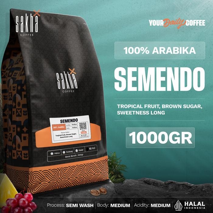 

Kopi Arabika Semendo Arabica Coffee Beans 1Kg Roast Bean Biji Bubuk