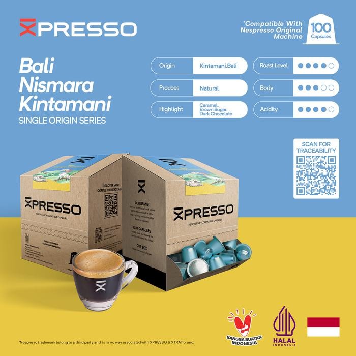 

XPRESSO Office Pack - Bali Nismara Kintamani - Coffee Capsules Nespresso Compatible