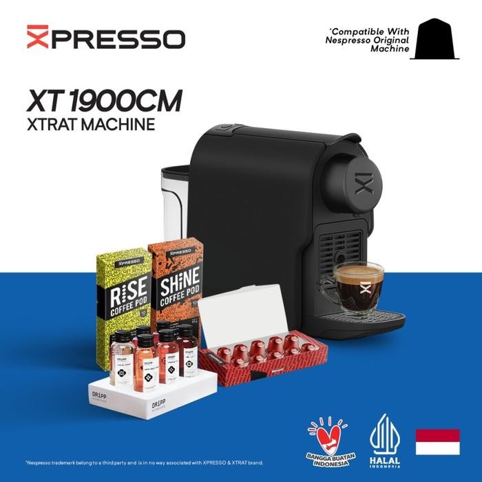 

XPRESSO - XTRAT Coffee Capsule Machine Mesin Kopi Kapsul XT1900CM (Blacks) - Coffee Machine