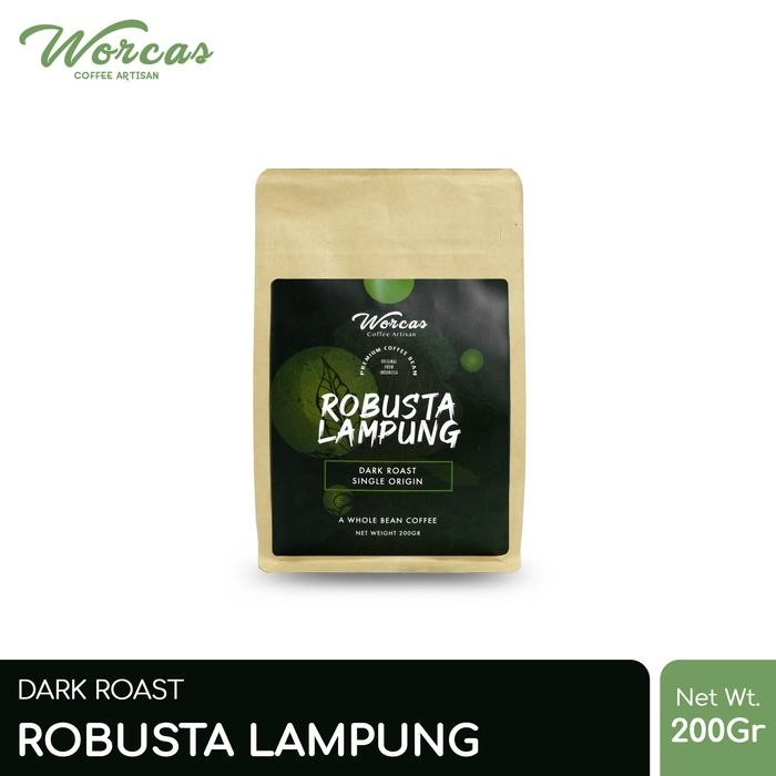 

WORCAS Kopi Robusta Lampung 200gr - Medium Dark Roast