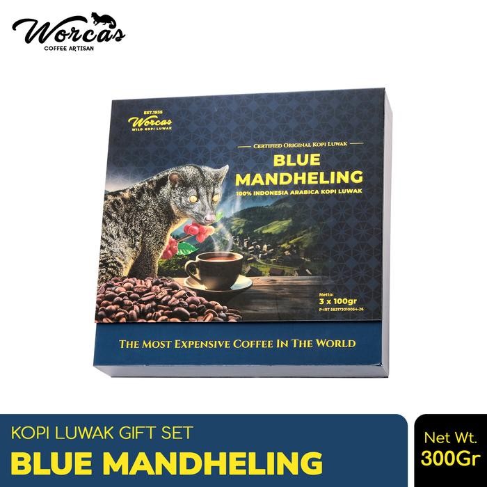 

WORCAS Kopi Luwak Blue Mandheling Luxury Package 300 gr Biji Coffee Minuman