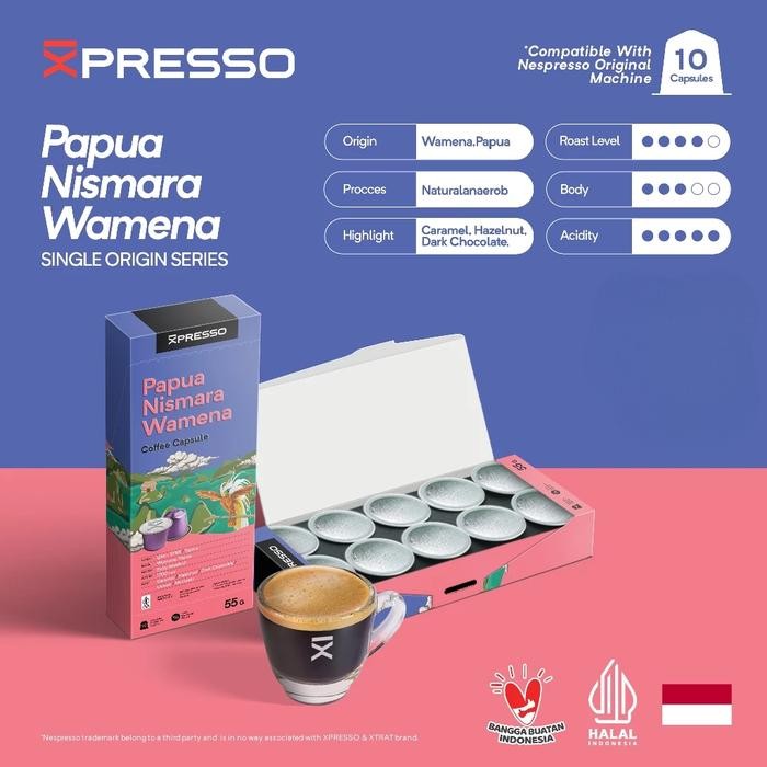 

XPRESSO Kopi Kapsul - Papua Nismara Wamena - Nespresso Coffee Capsules Compatible