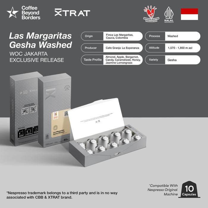 

Kopi Kapsul XPRESSO - Las Margaritas Gesha - Coffee Capsules Nespresso Compatible