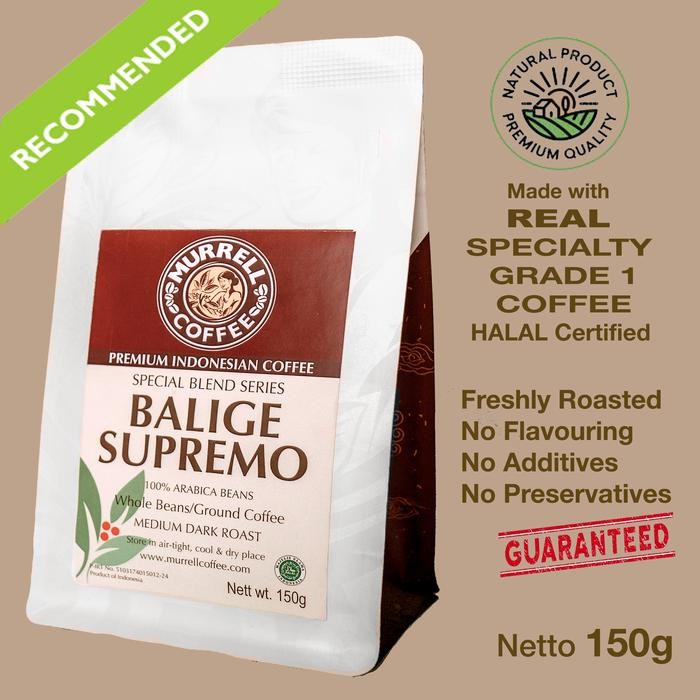 

BALIGE SUPREMO arabica specialty premium house blend biji bubuk MURRELL COFFEE