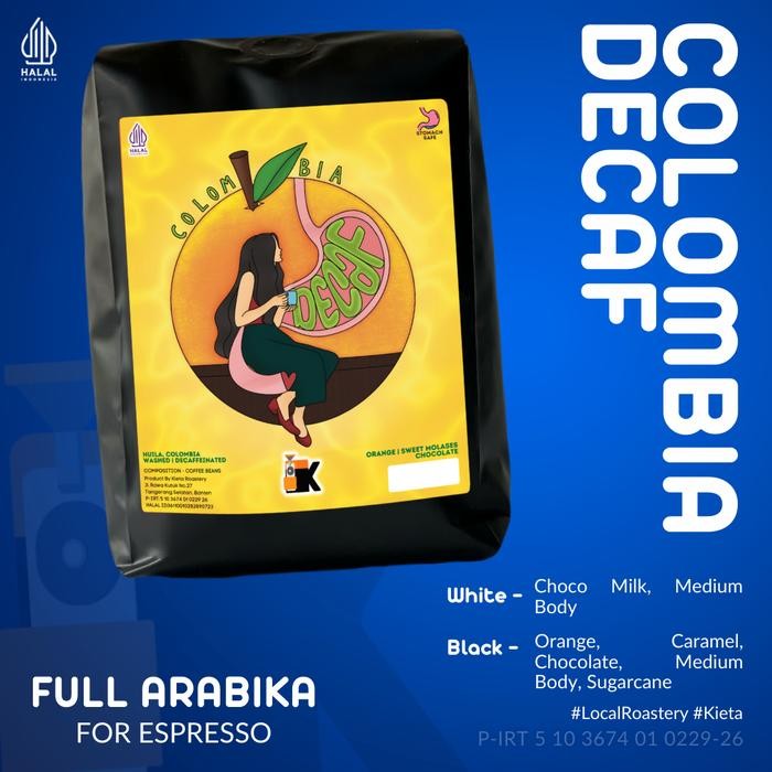 

Kopi Arabica Colombia DECAF / DECAFFEINATED 1000gr