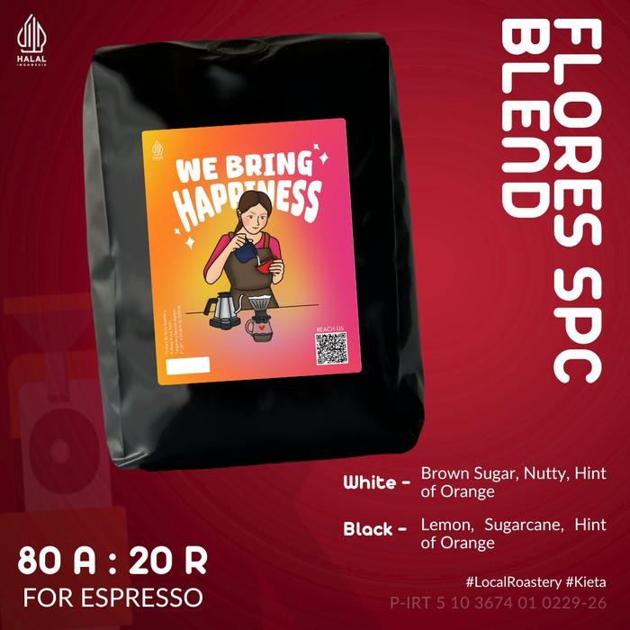 

Biji Kopi Flores Special Espresso Blend 1kg 80% arabika