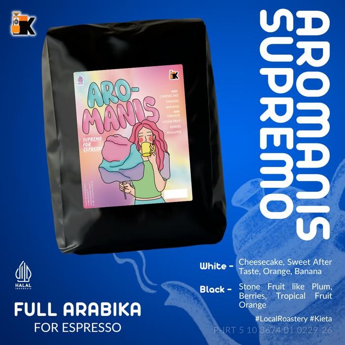 

Kopi Arabika Aromanis Supremo Blend 250gr