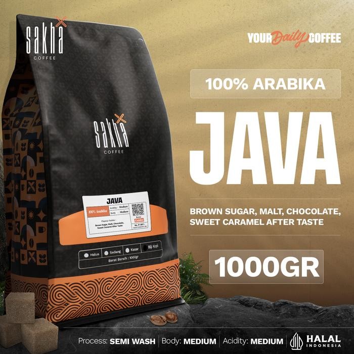 

Biji Kopi Bubuk Arabika Jawa Java Arabica Coffee Roast Beans 1Kg