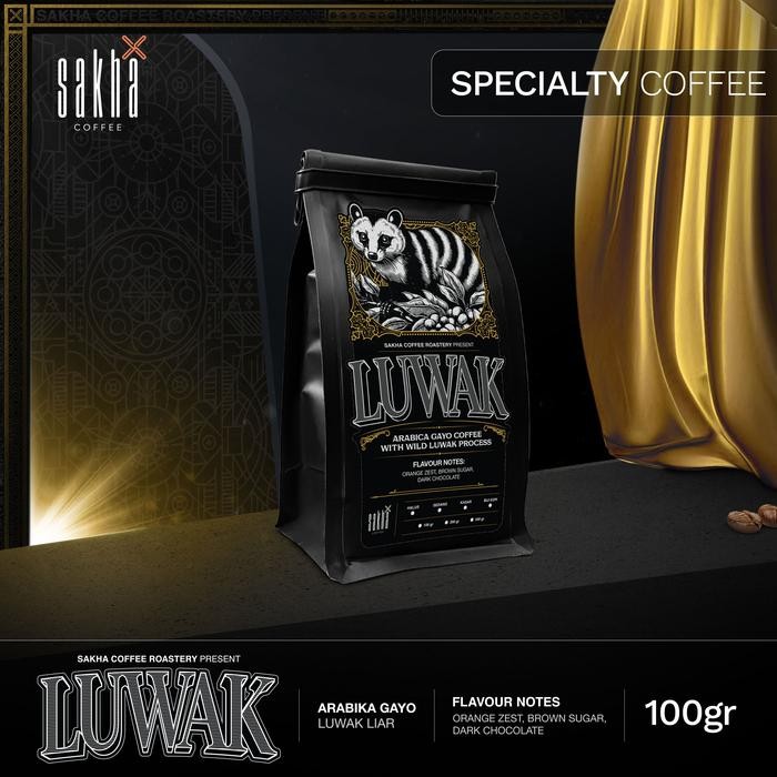 

Kopi Luwak Liar Arabika Gayo Aceh Arabica Coffee Roast Beans 100 Gram