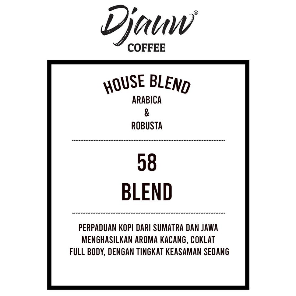 

Kopi Arabika Robusta Premium Espresso Base - 58 BLEND