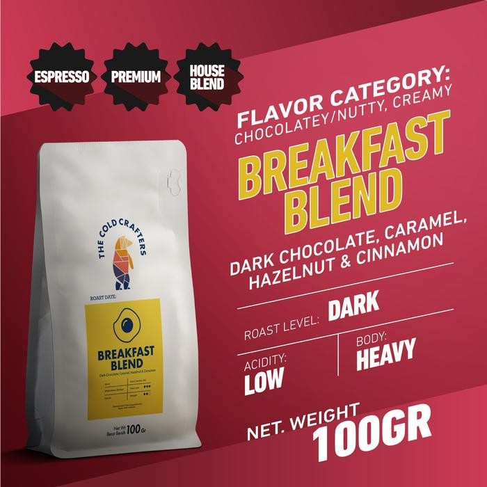 

Breakfast Blend Kopi Arabika Arabica Coffee Biji Kopi Bubuk 100GR