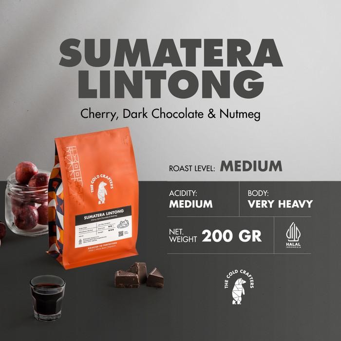 

Sumatera Lintong Arabica Grade 1 Biji Kopi Roasted Beans 200GR Coffee