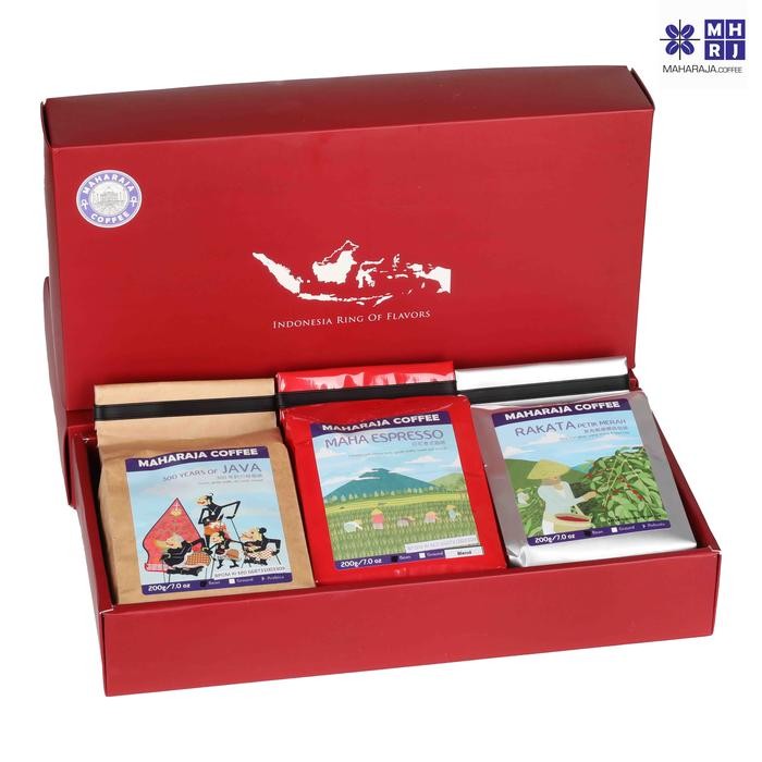 

Kopi Nusantara Indonesia Gift Set hadiah 6x200g Arabika Robusta Blend