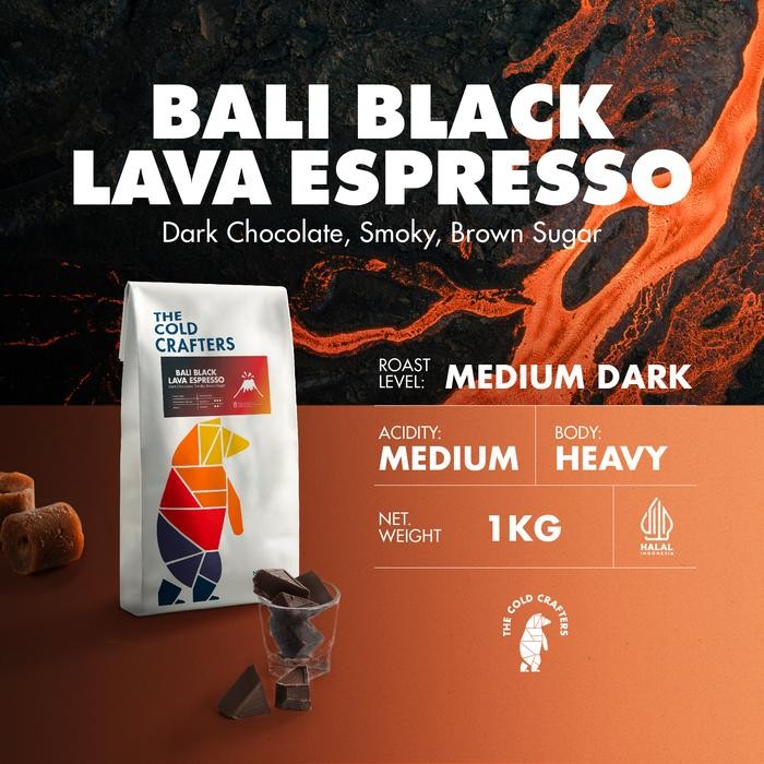 

Bali Black Lava Espresso Grade 1 Biji Kopi Roasted Beans 1KG Bubuk Coffee Arabica