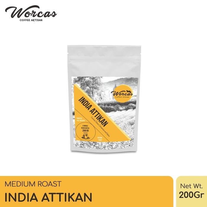 

WORCAS Arabica India Attikan 200gr - Medium Roasted Coffee