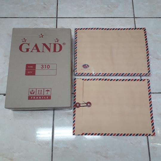 

AMPLOP COKLAT FOLIO AIRMAIL 310 GAND / AMPLOP 310 AIRMAIL GAND KODE 300