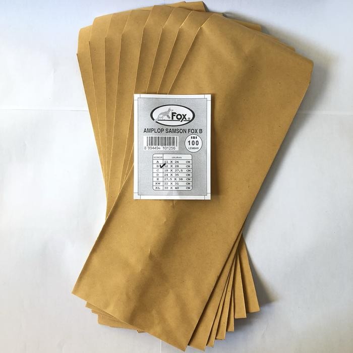 

AMPLOP COKLAT UKURAN 12CMX28CM (B) FOX (100 LEMBAR) OLSHOP PACKING KODE 845