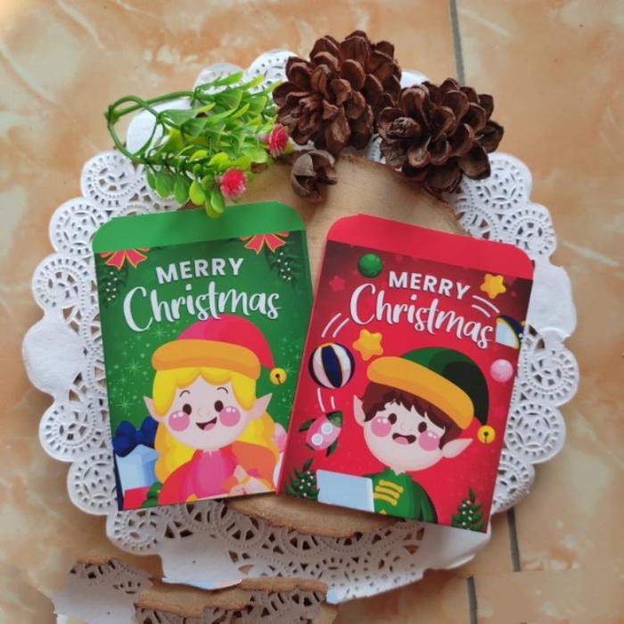 

100 PCS - AMPLOP NATAL CHRISTMAS XMAS SANTA CLAUS SINTERKLAS / COD KERTAS KODE 1378