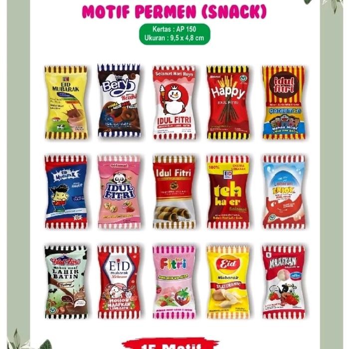 

ISI 100 PC ( 10 PACK ) - AMPLOP LEBARAN BENTUK PERMEN KODE 1318