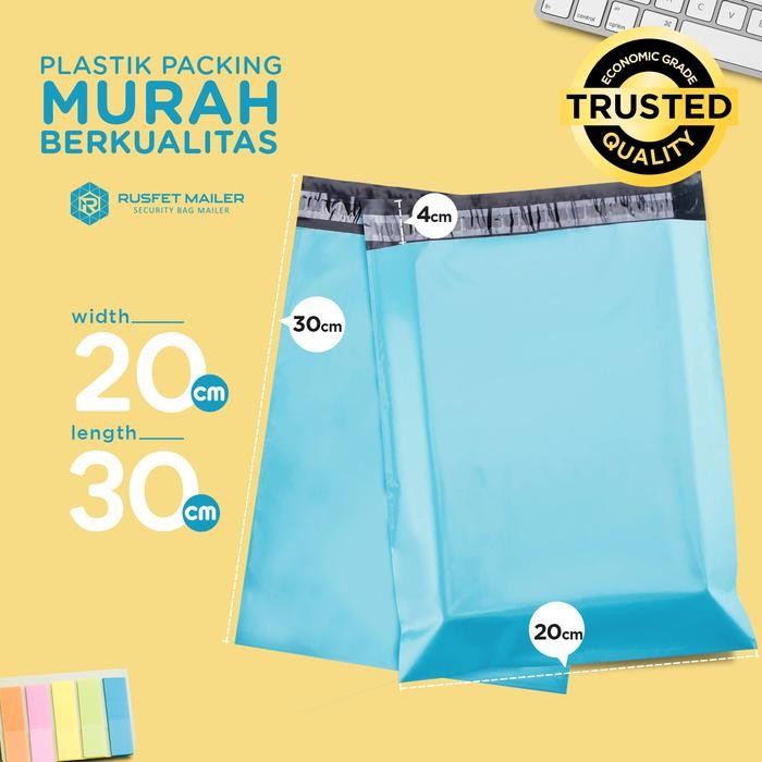 

PLASTIK POLIMAILER POLYMAILER PACKING ONLINE BABY BLUE EKONOMIS 20X30 KODE 1432