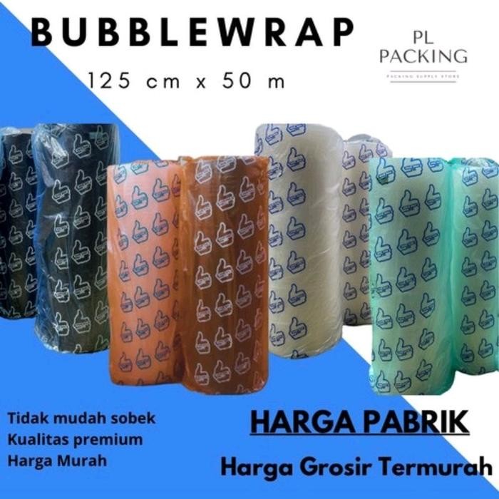 

BUBBLE WRAP 125CM X 50METER BAHAN PLASTIK SUPER TEBAL GROSIR PACKING KLATEN KODE 1106