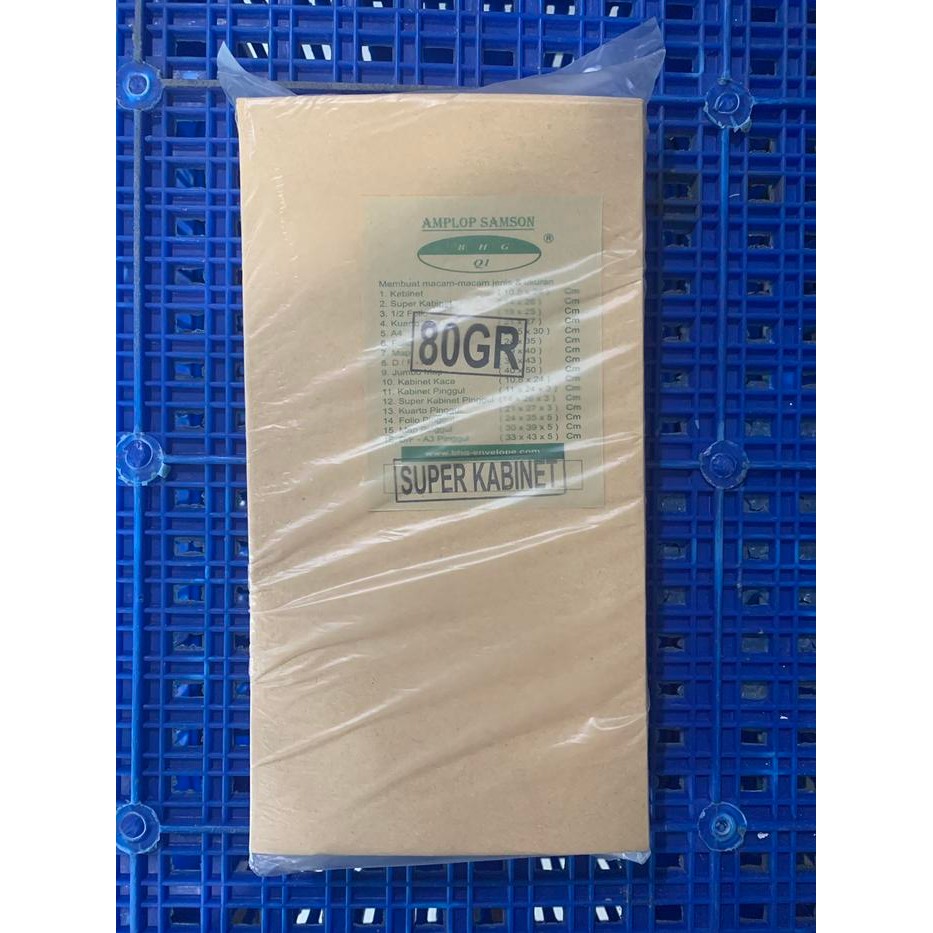 

AMPLOP COKLAT 80GR UKURAN SUPER KABINET (1PCK ISI 100LBR) KODE 751
