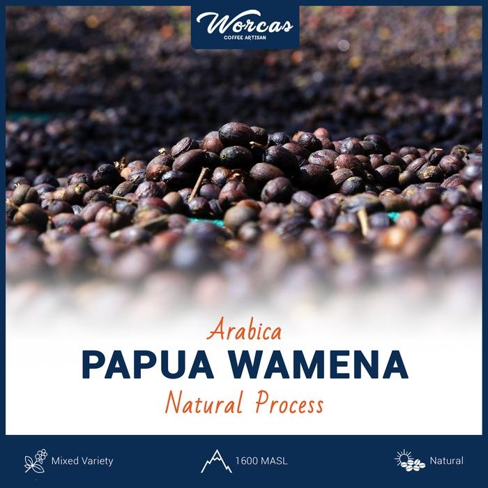 

Green Bean Arabica Papua Wamena Natural Process 1Kg (Biji Kopi Mentah)