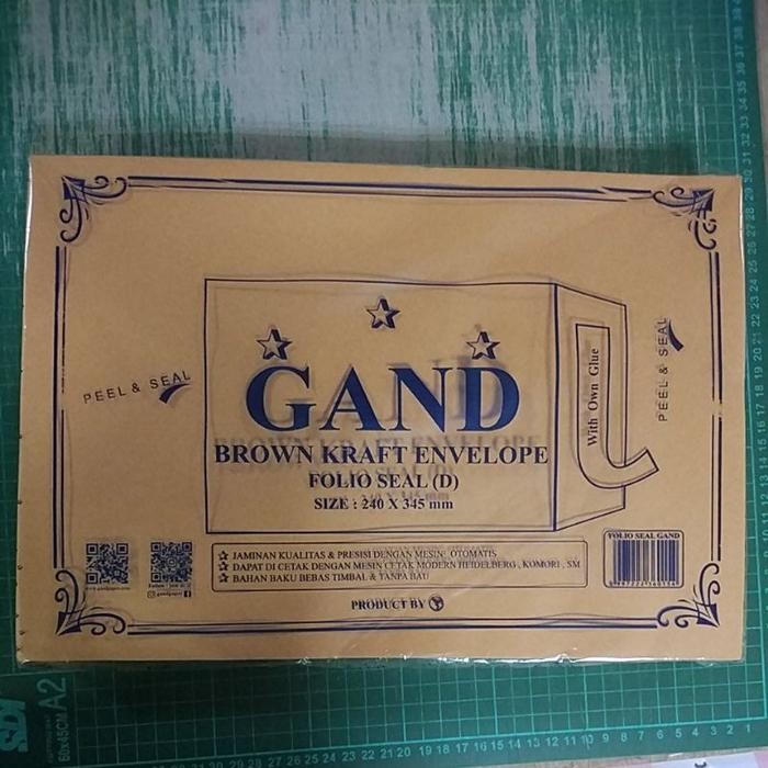 

AMPLOP COKLAT UK FOLIO SEAL MERK GAND -100LEMBAR KODE 1153