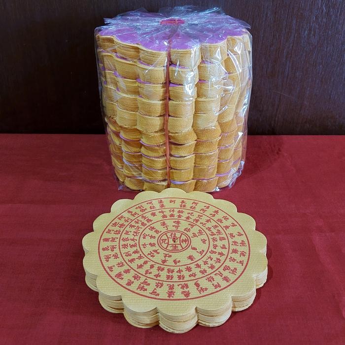 

KERTAS SEMBAHYANG KERTAS WONG SEN/ONG SEN BULAT BESAR CHINA 1 BAL ISI 10 PCS KODE 112