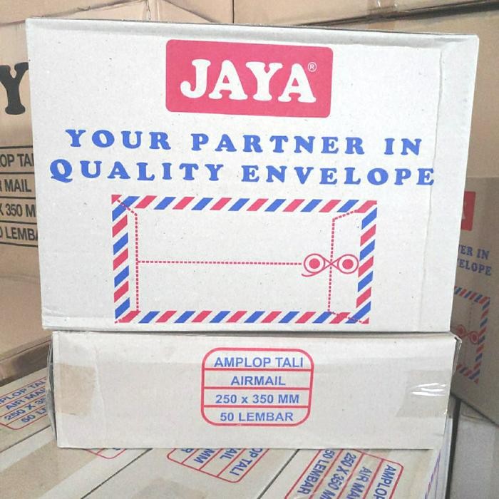 

AMPLOP COKLAT AIRMAIL TALI JAYA (50PCS) KODE 898