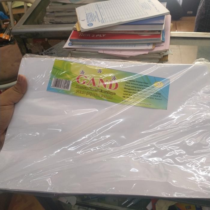 

AMPLOP FOLIO GAND PUTIH + SEAL ISI 100 LEMBAR FOLIO KODE 533