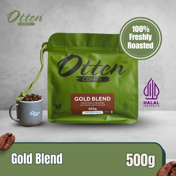 

Kopi Gold Blend - 500gr - Commercial Blend - Biji / Bubuk Otten Coffee Roasted Beans