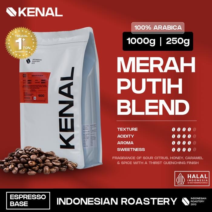 

Kenal Coffee Merah Putih Blend Kopi 100% Arabika 250 Gr - Biji