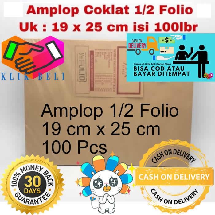 

[KBM] AMPLOP COKLAT 1/2 FOLIO 80GR ISI 100 LEMBAR KODE 193