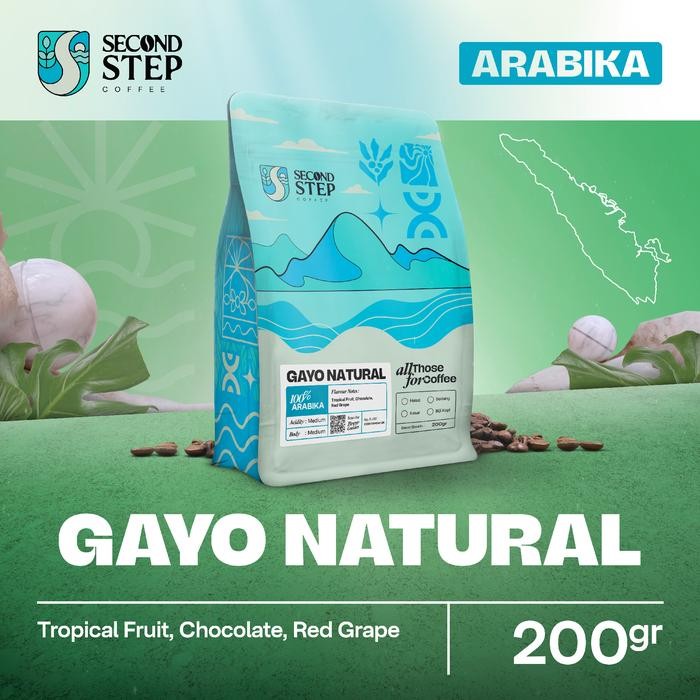 

Kopi Arabika Gayo Natural Arabica Specialty Coffee Bean 200gr Biji Bubuk