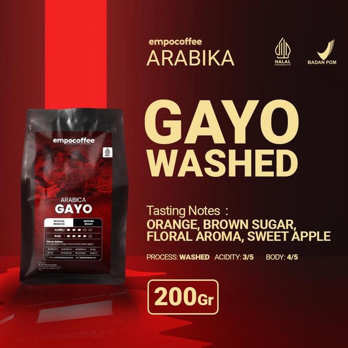 

Kopi Arabika Aceh Gayo Sumatra Arabica Coffee Bean Coffe Beans 200 gr