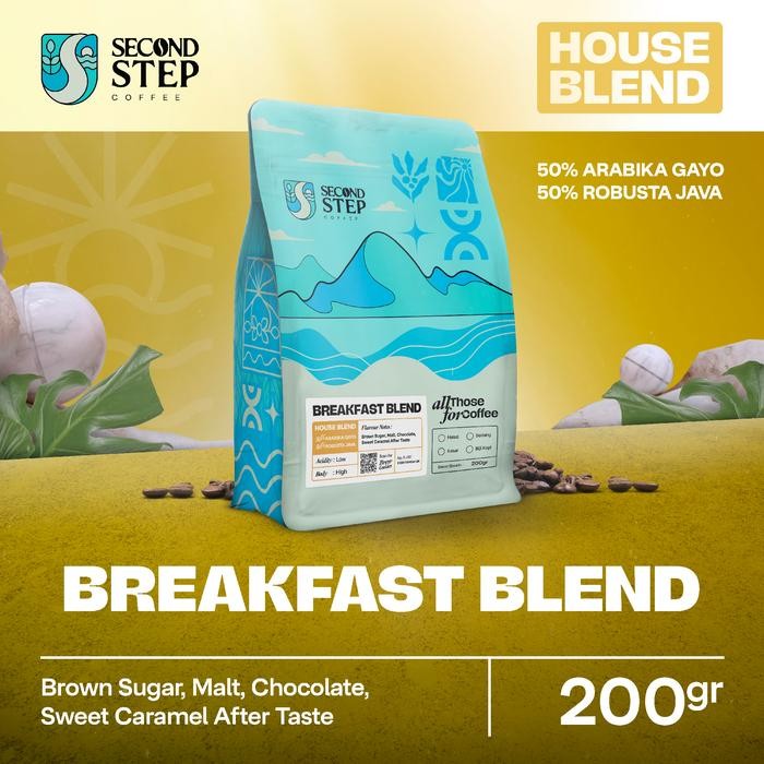 

Biji Kopi Bubuk Gold Breakfast Blend Espresso Coffee bean 200gr coffe
