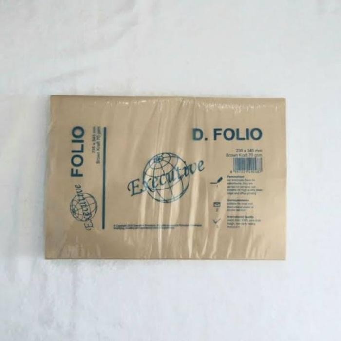 

(100 LBR) AMPLOP COKLAT FOLIO 235 X 345MM EXECUTIVE / AMPLOP KRAFT KODE 734