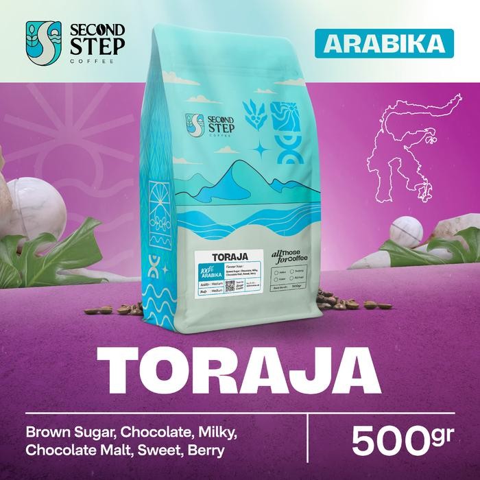 

Biji Kopi Bubuk Arabika Toraja Arabica Coffee Roast Beans 500 Gram