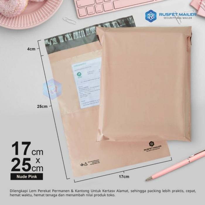 

PLASTIK POLYMAILER POLIMAILER AMPLOP PACKING ONLINE PINK 17X25 KODE 205