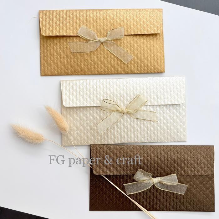 

AMPLOP UANG 6PCS, MONEY ENVELOPE QUILT PEARL 9X17CM BY FGPAPER KODE 345