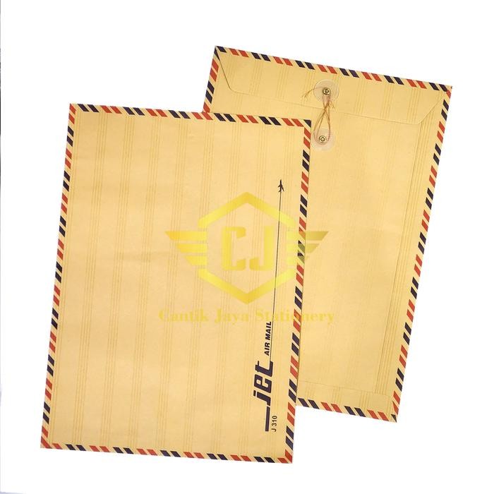 

AMPLOP COKLAT TALI AIRMAIL 310 80GR 25X35CM KODE 1248