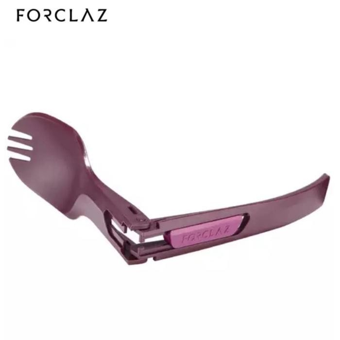 SENDOK GARPU LIPAT PLASTIK PORTABLE FOLDING SPORK CAMPING TRAVELING ULTRALIGHT ORIGINAL FORCLAZ